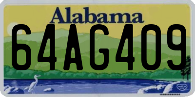 AL license plate 64AG409