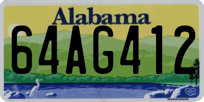 AL license plate 64AG412