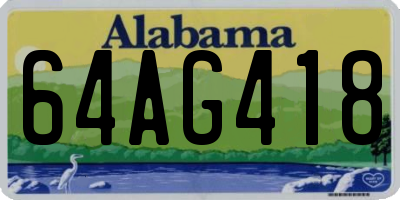 AL license plate 64AG418