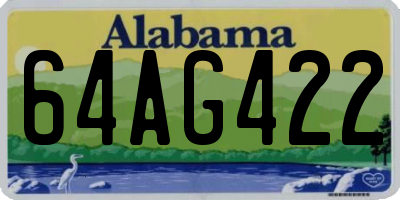 AL license plate 64AG422
