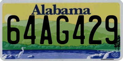 AL license plate 64AG429