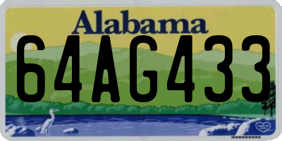 AL license plate 64AG433