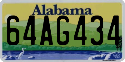 AL license plate 64AG434