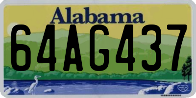 AL license plate 64AG437