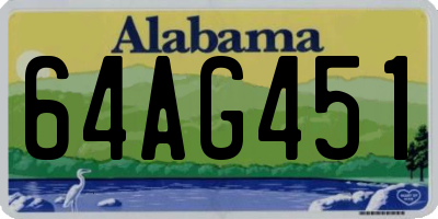 AL license plate 64AG451