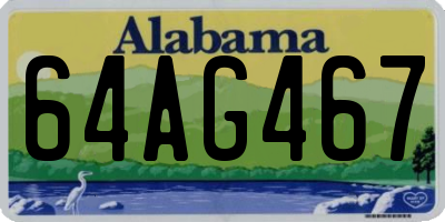 AL license plate 64AG467