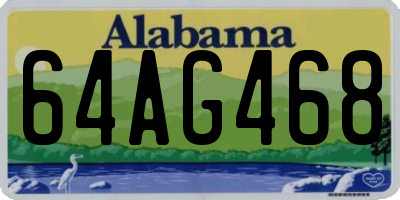 AL license plate 64AG468