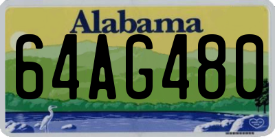AL license plate 64AG480