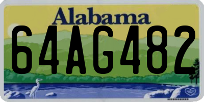 AL license plate 64AG482