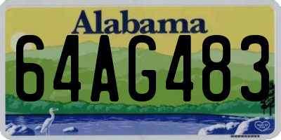 AL license plate 64AG483