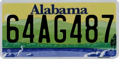 AL license plate 64AG487