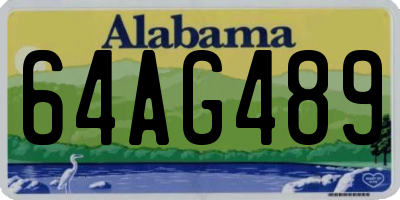 AL license plate 64AG489