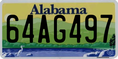 AL license plate 64AG497