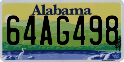 AL license plate 64AG498