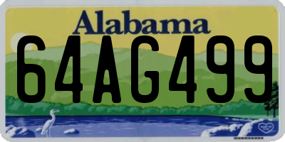 AL license plate 64AG499