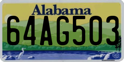 AL license plate 64AG503
