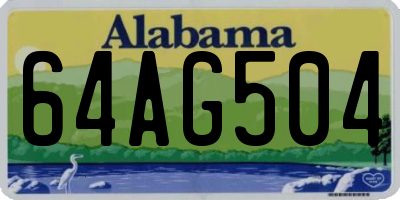 AL license plate 64AG504