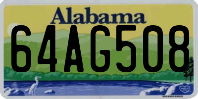 AL license plate 64AG508