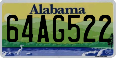 AL license plate 64AG522