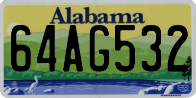 AL license plate 64AG532