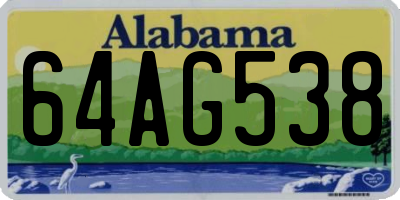 AL license plate 64AG538