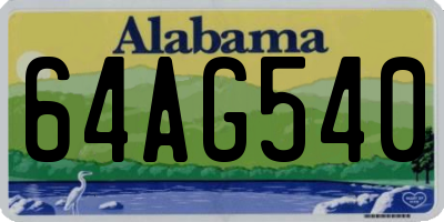 AL license plate 64AG540