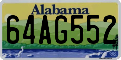 AL license plate 64AG552