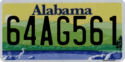 AL license plate 64AG561