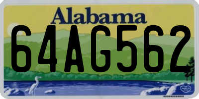 AL license plate 64AG562