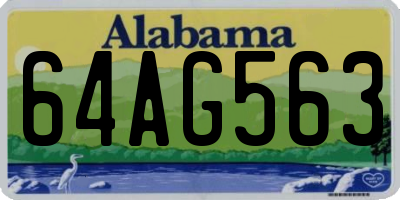 AL license plate 64AG563