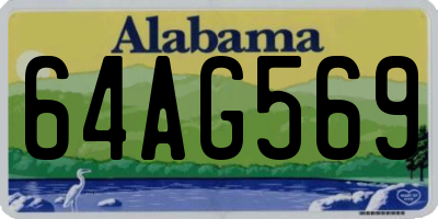 AL license plate 64AG569
