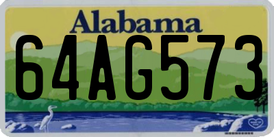 AL license plate 64AG573