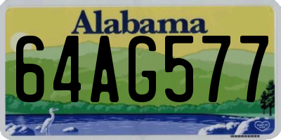 AL license plate 64AG577