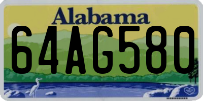 AL license plate 64AG580