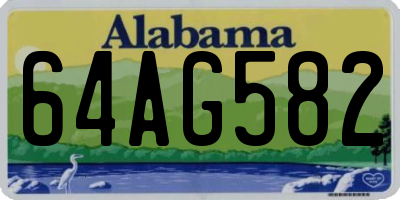 AL license plate 64AG582