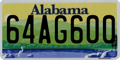 AL license plate 64AG600