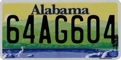 AL license plate 64AG604