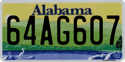 AL license plate 64AG607