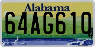 AL license plate 64AG610