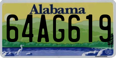AL license plate 64AG619