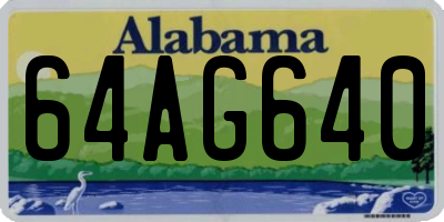 AL license plate 64AG640