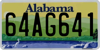 AL license plate 64AG641