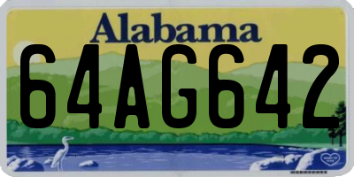 AL license plate 64AG642