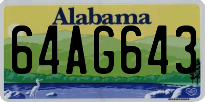 AL license plate 64AG643