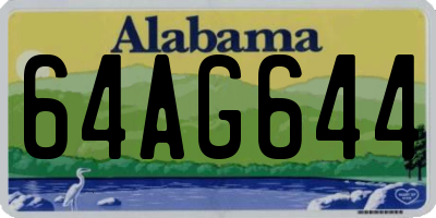 AL license plate 64AG644
