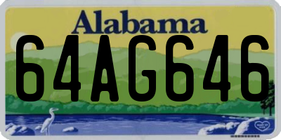 AL license plate 64AG646