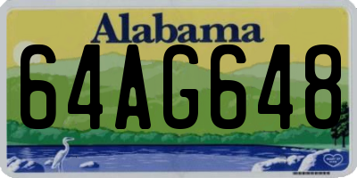 AL license plate 64AG648