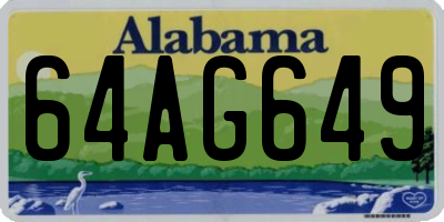 AL license plate 64AG649