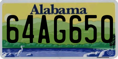 AL license plate 64AG650