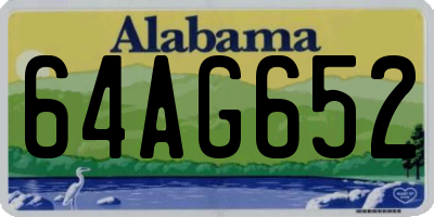 AL license plate 64AG652